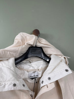 Stone Island Beige Natural Cotton Gabardine S.I. Raw Beauty Jacket