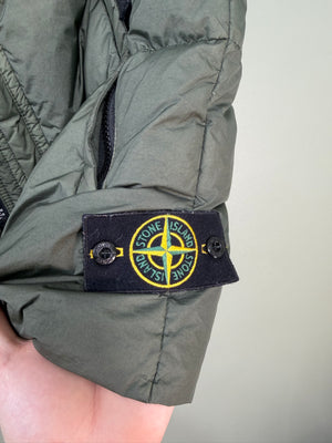 Stone Island Green Crinkle Reps Gilet