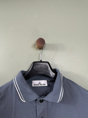 Stone Island Blue Slim Fit Polo