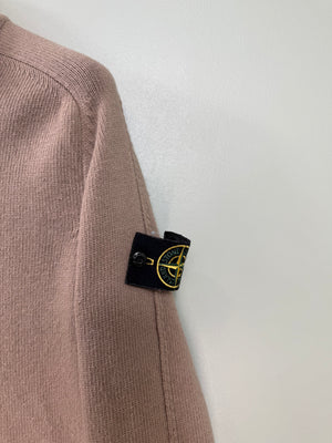 Stone Island Khaki 1/4 Zip Knit Jumper