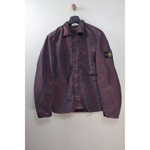 Stone Island Burgundy Nylon Metal Weft Overshirt