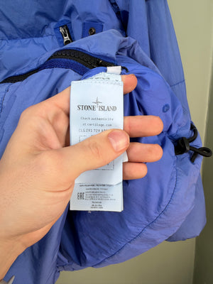 Stone Island Blue Crinkle Reps Down Jacket