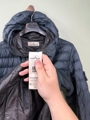 Stone Island Navy Bio-Based Ripstop Nylon Down Jacket