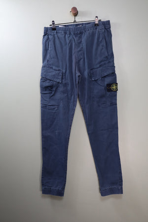 Stone Island Blue RE-T Cargo Bottoms