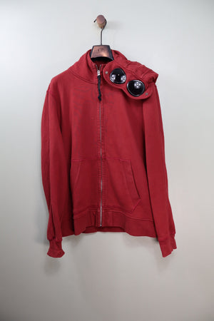 C.P. Company Red Goggle Hoodie