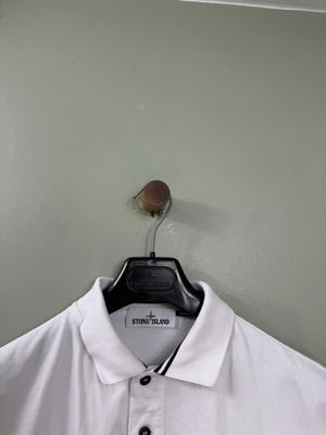 Stone Island White Regular Fit Polo