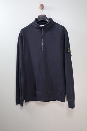 Stone Island Black 1/4 Zip Jumper
