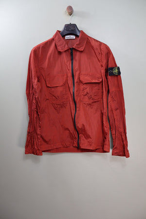 Stone Island Red Nylon Metal Overshirt