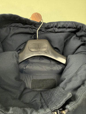 Stone Island Navy Twill Wool-TC Ghost Knit Down Jacket