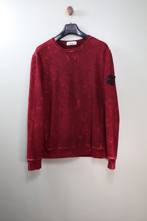 Stone Island Red Ovo Dye Jumper