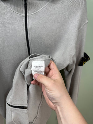 Stone Island Grey Zipped Hoodie