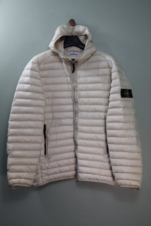 Stone Island Beige Loom Woven Down Jacket