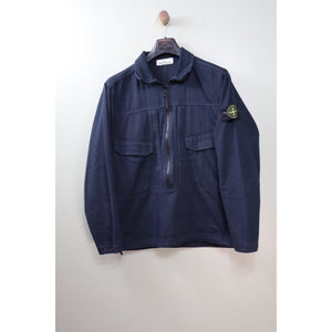 Stone Island Navy 3/4 Zip Smock