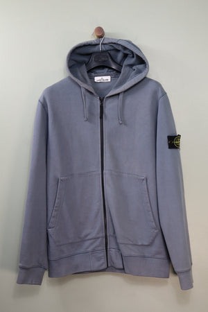 Stone Island Blue Zipped Hoodie