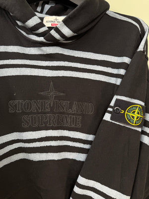 Stone Island X Supreme Black Hoodie