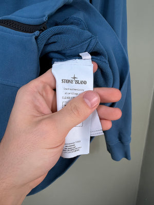 Stone Island Blue Full Zip Hoodie