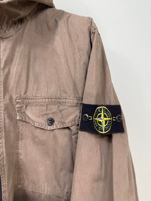 Stone Island Khaki Hooded Overshirt