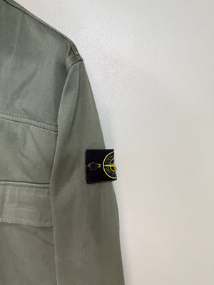 Stone Island Green 1/2 Zip Smock