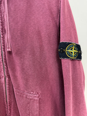 Stone Island Red Zipped Hoodie