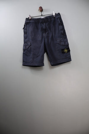 Stone Island Black RE Cargo Shorts