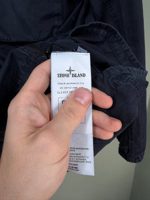 Stone Island Navy Hooded Overshirt