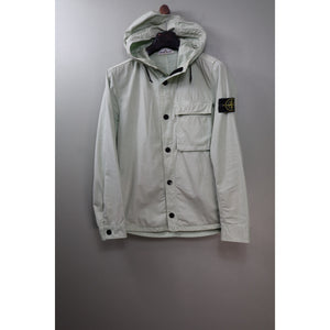 Stone Island Sage Green Hooded Overshirt