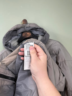 Stone Island Grey Crinkle Reps Down Jacket