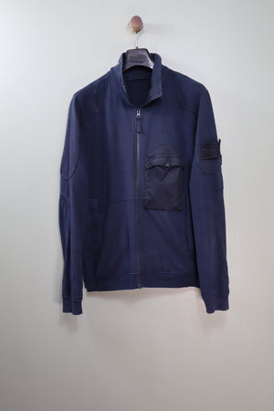 Stone Island Navy Ghost Zipped Jumper