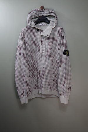 Stone Island Grid Camo 1/4 Zip Hoodie