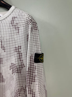 Stone Island Beige Grid Camo Jumper