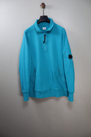 C.P. Company Aqua Blue 1/4 Zip Jumper