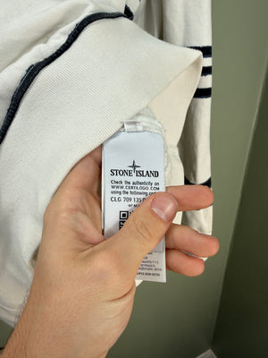 Stone Island X Supreme White Hoodie