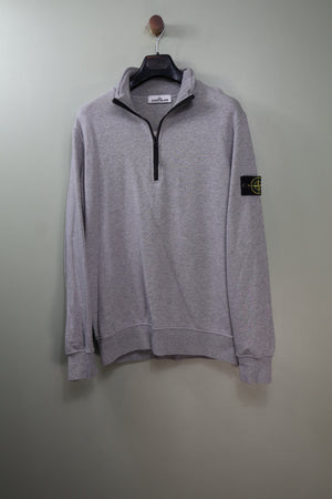 Stone Island Grey 1/4 Zip Jumper