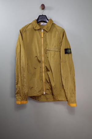 Stone Island Gold Nylon Metal Overshirt