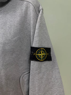 Stone Island Grey Zipped Hoodie