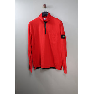 Stone Island Red 1/4 Zip Jumper
