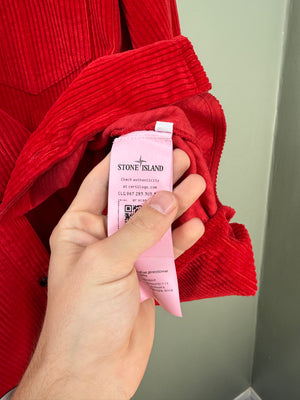 Stone Island Red Corduroy Overshirt