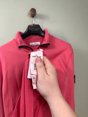 Stone Island Pink 1/4 Zip Jumper
