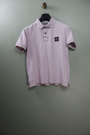 Stone Island Light Pink Slim Fit Polo