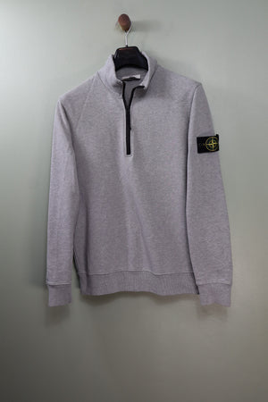 Stone Island Grey 1/4 Zip Jumper