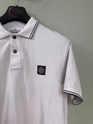 Stone Island White Slim Fit Polo