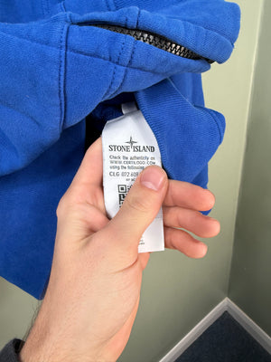 Stone Island Blue Zipped Hoodie