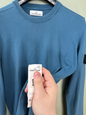 Stone Island Blue Knit Jumper