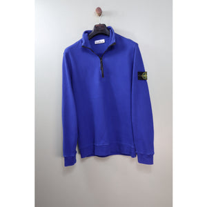 Stone Island Blue 1/4 Zip Jumper