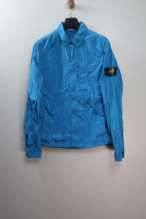 Stone Island Blue Nylon Metal Overshirt