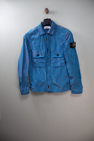 Stone Island Blue/Pink Nylon Metal Weft Overshirt