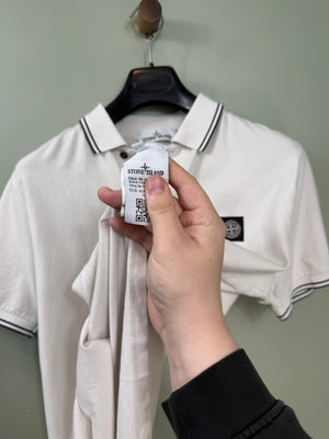 Stone Island White Slim Fit Polo