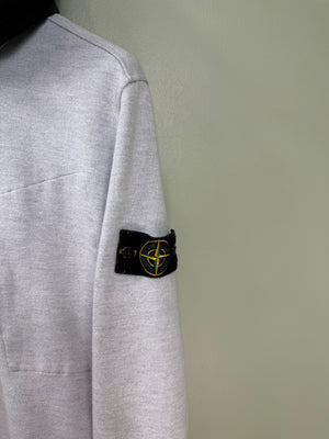 Stone Island Grey 1/2 Zip Hoodie