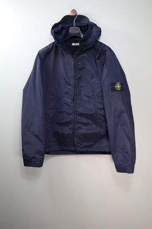 Stone Island Navy Nylon Shimmer Jacket