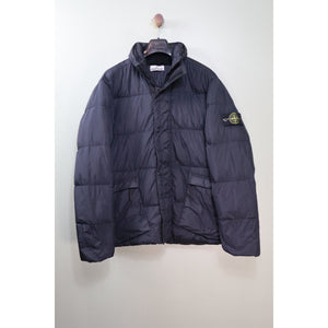 Stone Island Black Crinkle Reps Down Jacket